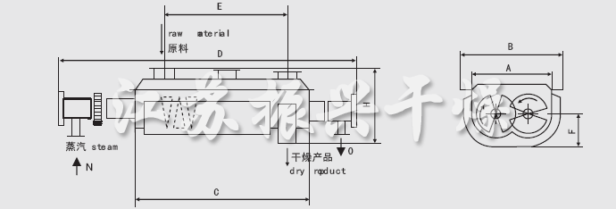 JYG系列空心槳葉干燥機(jī)安裝結(jié)構(gòu)圖